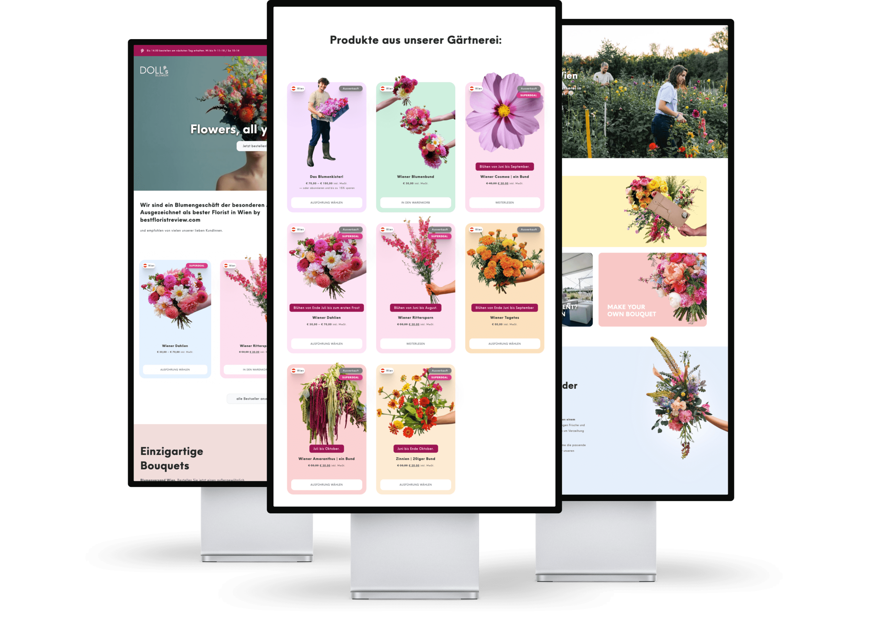 Screenshot der Produktansicht von Dolls Blumen
designed von Anton Waldburg